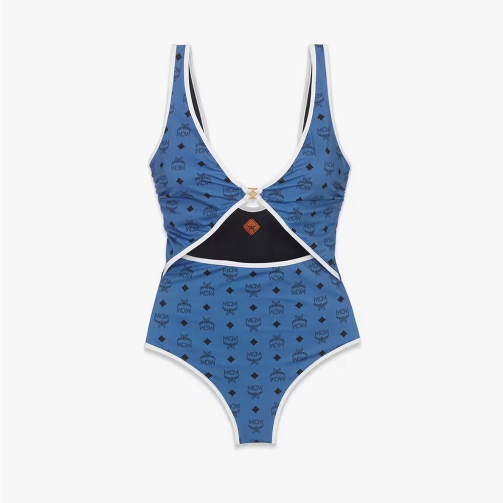 MCM blue visetos bathing suit